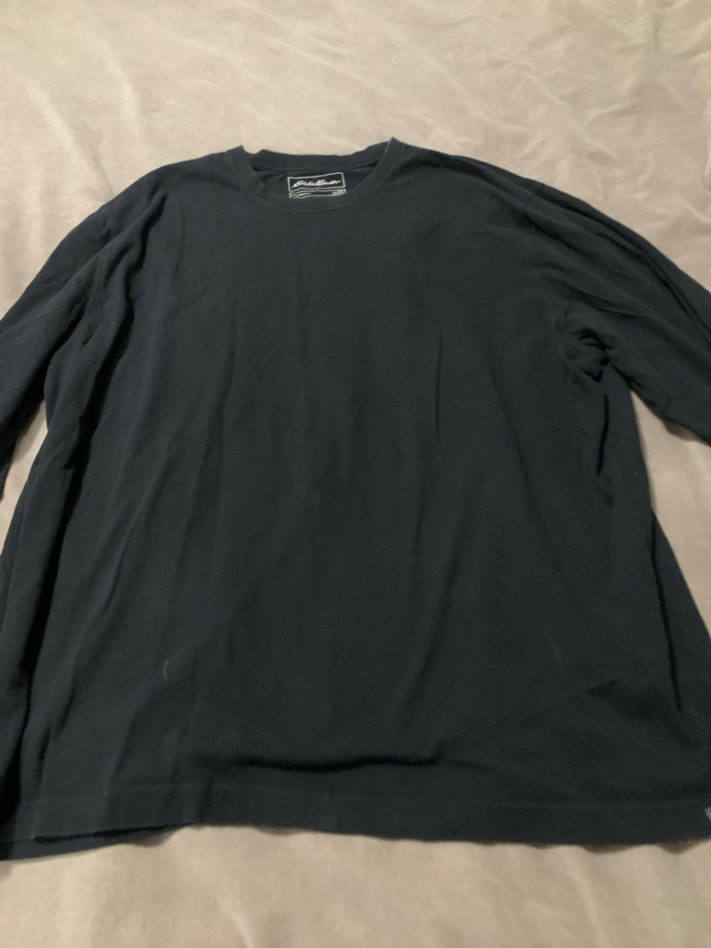 Eddie Bauer Black Long-Sleeve Crewneck Shirt